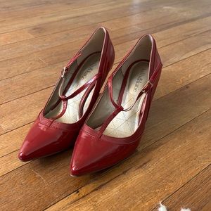Red Mary Jane heels